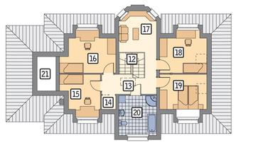 RZUT PODDASZA POW. 76,6 m²